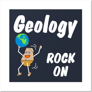Geology Rock On White Text Posters and Art